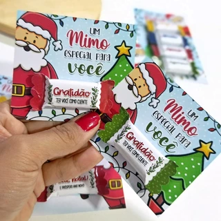 Balinhas Personalizadas + CARD - Feliz Natal/Natal - MOD 01 - UM MIMO PARA VOCE