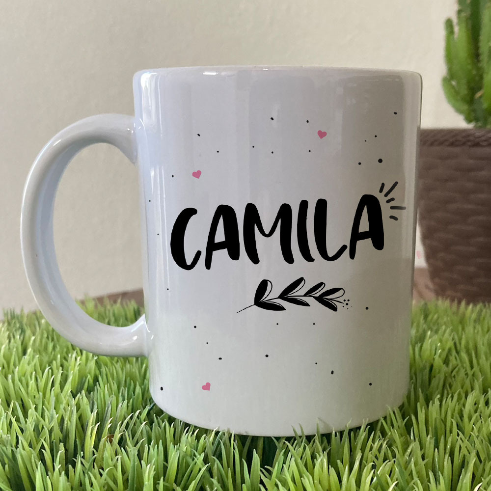 Caneca Personalizada com nome e frase, presente criativo | Shopee Brasil