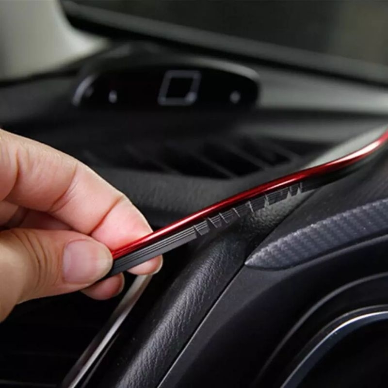 Friso Fita Painel Carro Interior Faixa Acabamento Acessórios Automóveis Friso de Encaixe