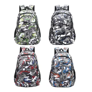Mochila Camuflagem Para Menino e Menina, Mochila Escolar Para Viagem 6025#
