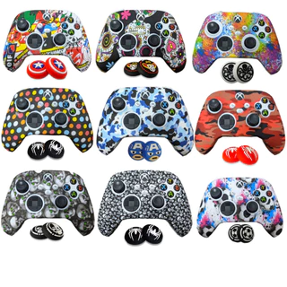 Capa Case Controle PERSONALIZADO XBOX SERIES S/X + 1 PAR DE GRIPS Protetora De Silicone Controle