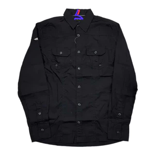 Camisa Social Masculina Manga Longa Varias Cores 100% Algodão Com 2 Bolsos