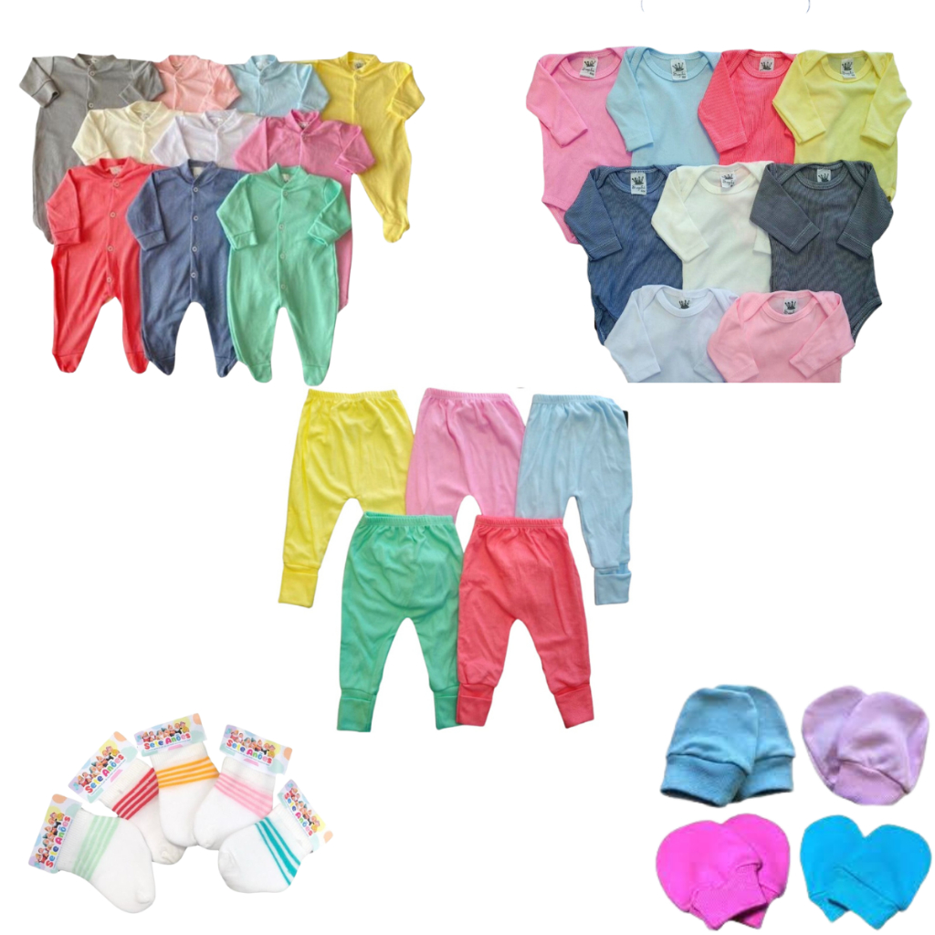 Kit De Enxoval Maternidade 12 Peças Body Mijão Macacão Bebês | Shopee ...