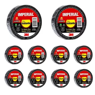 Kit 10 Fita Isolante 3M - 10 Metros 20 Metros e 5 Metros - Imperial 3M 18mm
