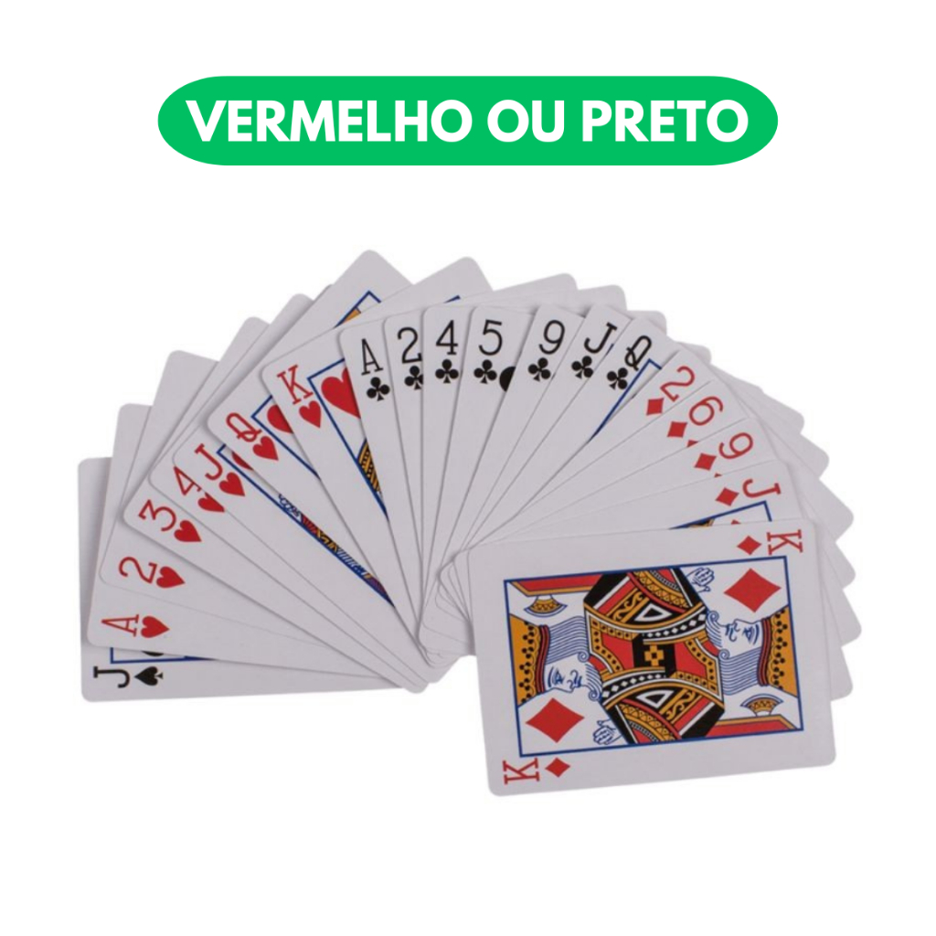 Jogo Cartas De Baralho Profissional Jogos Original Naipe Truco Diversão -  Preto