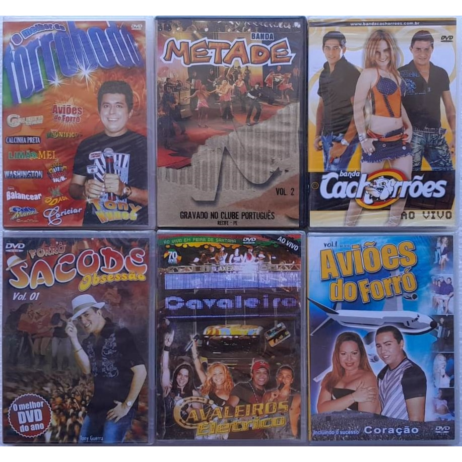 Dvds De Forró Várias Banda e Cantores Dvds Novos Lacrados