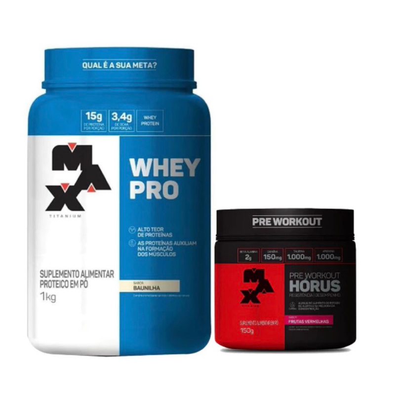 Whey pro+ pré treino horus – Max titanium