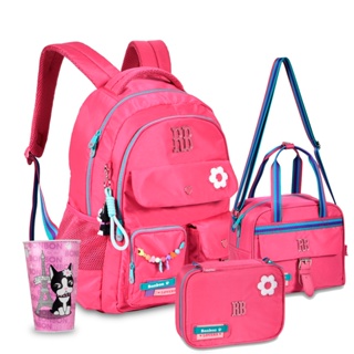Kit Mochila Escolar Estojo Rebecca Bonbon Lancheira Rebecca Bonbon Copo RB Original