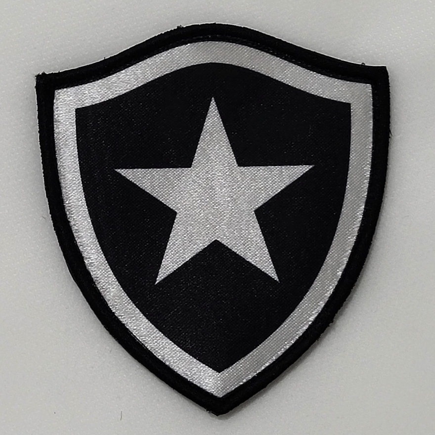 Patch escudo do botafogo bordado termocolante ou com velcro