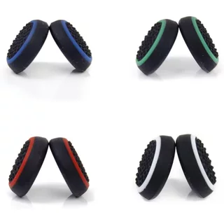 Grip Borracha Silicone 4 Unidades Analógico Xbox One Series S X 360 Ps3 Ps4 Ps5 - Preto Borrachinha Vermelho Branco Azul Verde