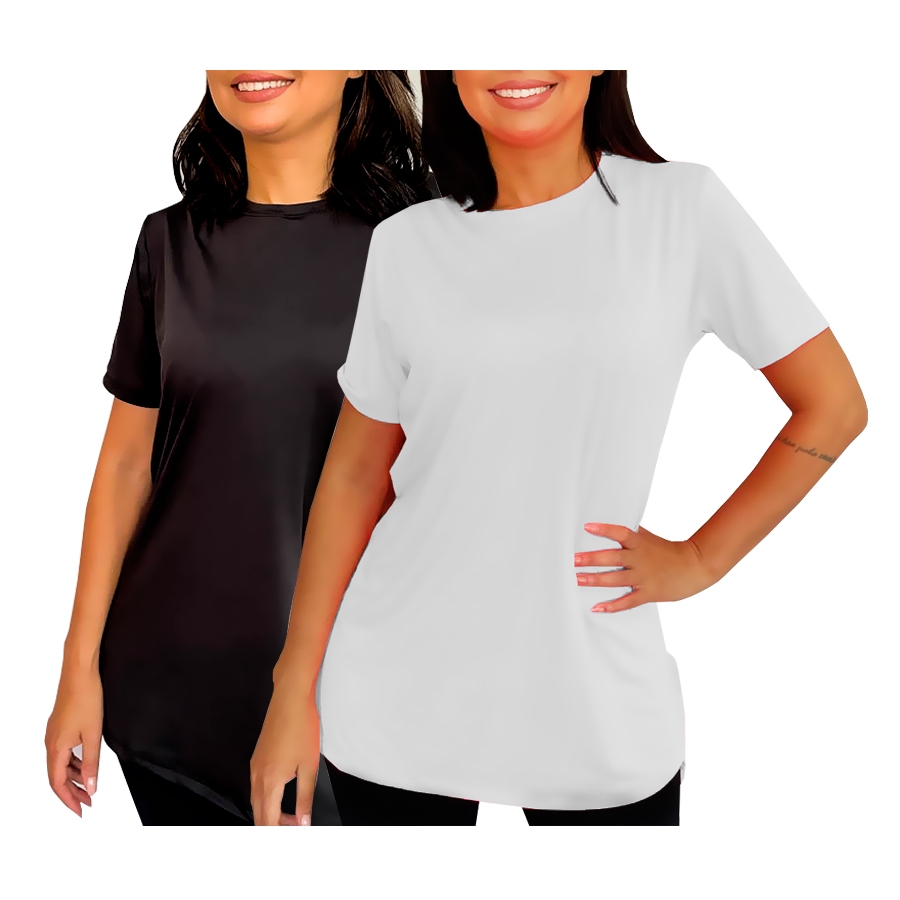 cAMISA FEMININA PARA TREINO DRYFIT PROTEÇÃO UV - a partir de R$53,91