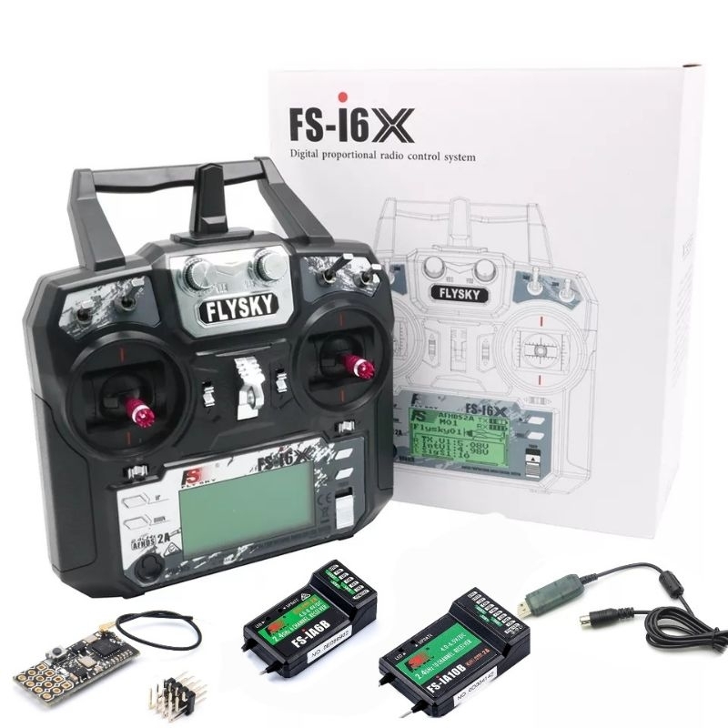 Rádio Flysky FS-I6X 10 Canais + Receptor FS-IA10B 10 canais, FS-IA6B ou ...