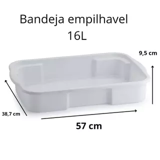 Bandeja Plástica Empilhável 16 Litros Para Alimentos