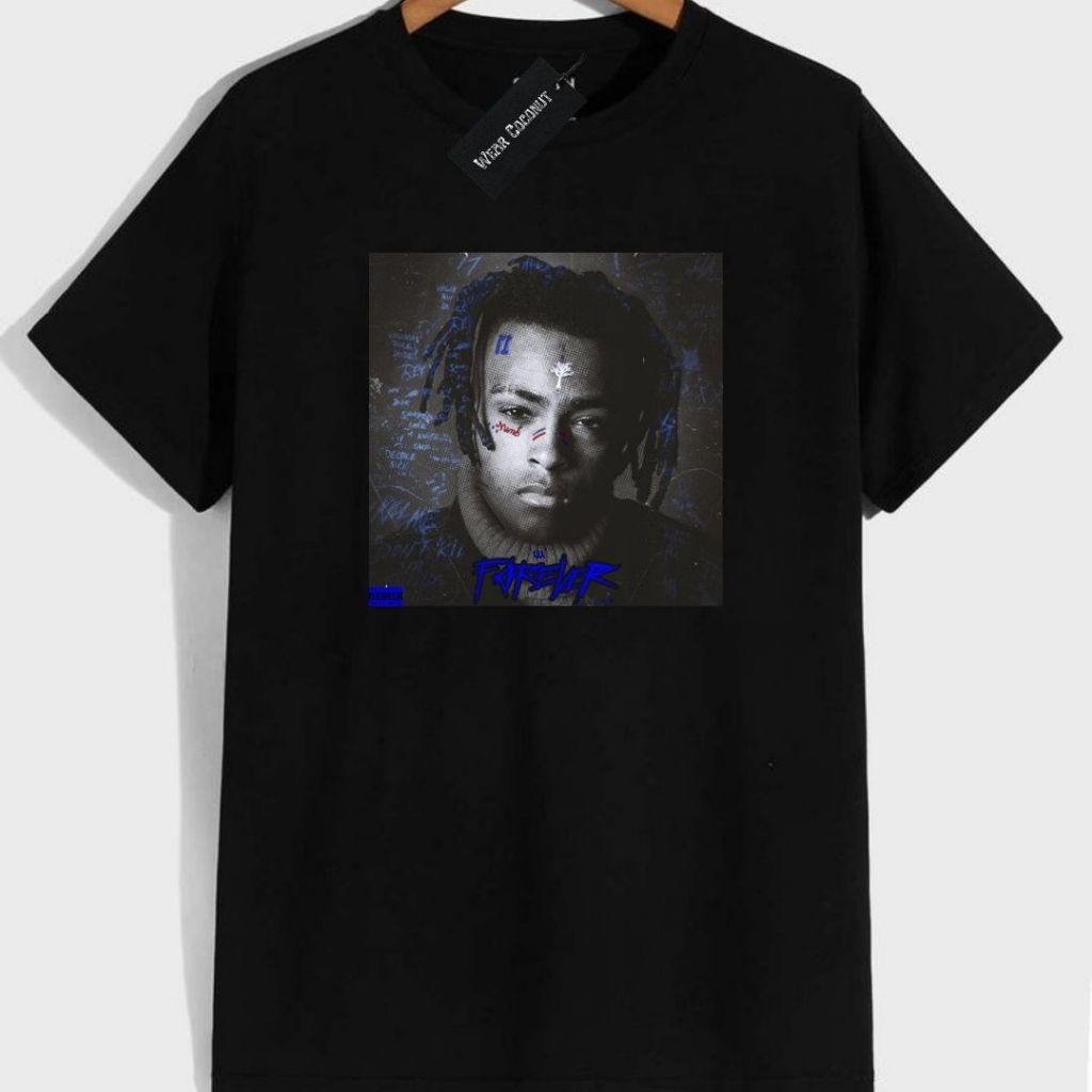 Camiseta XXXTENTACION preta algodão Camiseta XXXTENTACION branca