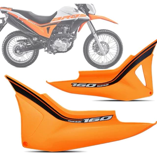 tampa lateral bros 160 laranja com adesivos 2018