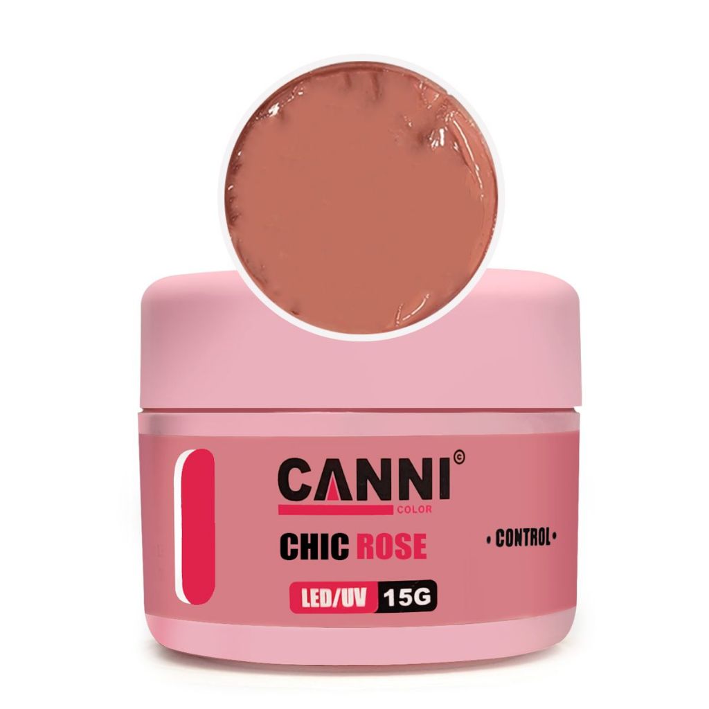 gel unhas 15g canni color chic rose control led uv