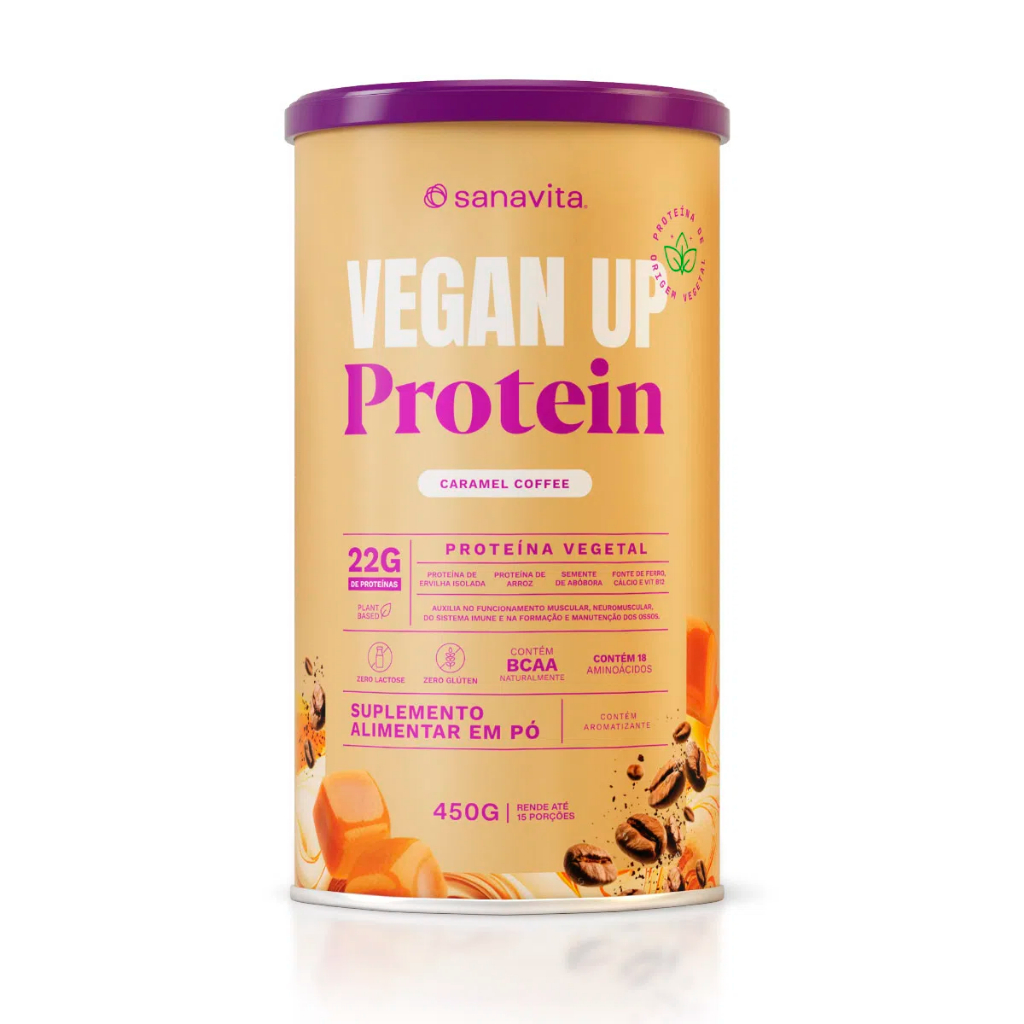 Vegan UP Protein 450g Sanavita – Whey Protein Vegano – Whey Protein Vegetal – Proteína Vegana e Vegetal