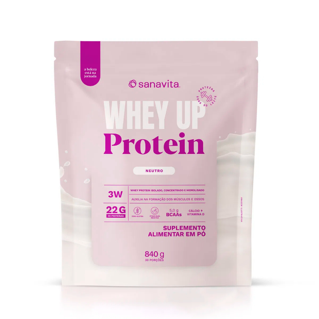 Whey Up Protein Sanavita – Whey Protein 3w – WPC – WPI – WPH – Whey Protein Concentrado, isolado e hidrolisado