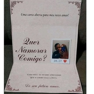 Pedido de namoro em carta ❤️💍✉️