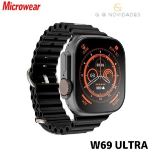 Smartwatch W69 Ultra 2 GB de memória, bússola, música local, Bluetooth Call e proteção IP68