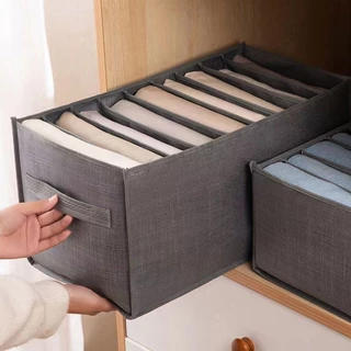 Organizador De Calça Jeans/Organizador De Guarda Roupa Arrumados/Caixa De Armazenamento De Roupas Arrumados/Grade Para Íntimas/Calças/Separador De Roupa,Caixa multifuncional para roupas