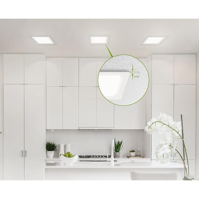 Painel de led 24W quadrado borda infinita plafon led infinity 3000 k