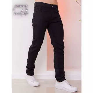 calça jeans preta premium promoção