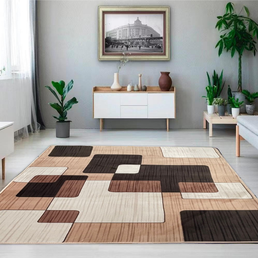 Tapete Geométrico Flannel 2,00 x 1,40. Envio Rápido.
