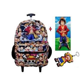 Mochila Infantil De Rodinhas Anime One Piece Luffy Pirata