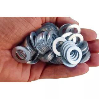 50 Arruela Lisa Anel Vedação e Selagem Alumínio Motor Carter Bujão de Óleo 12mm em Oferta na Shopee