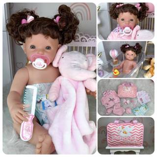 Boneca Bebê Reborn Silicone Menina Rosa - Saia De Gaze 100% Silicone  Original 55cm : : Brinquedos e Jogos