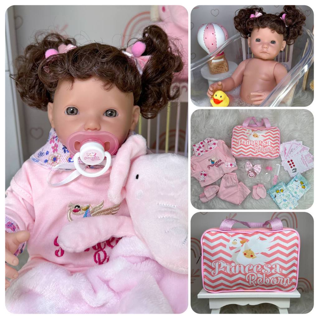 Brastoy Bebê Reborn Boneca Silicone Realistic Menina Original 55cm Pode  Tomar Banho : : Brinquedos e Jogos