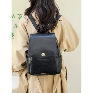 Bolsa De Mochila Feminina De Costas Em Couro Sintético