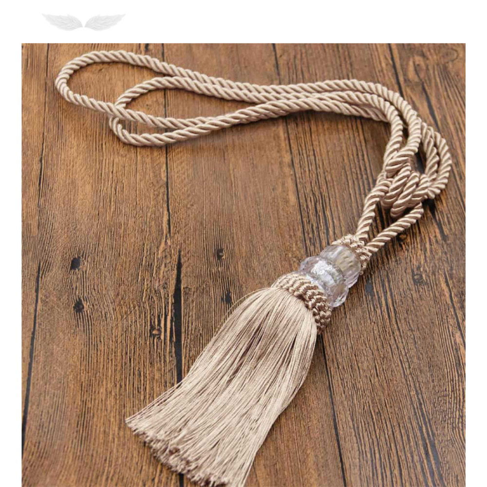 Par De Abraçadeira Prendedor De Cortina Amarrador Cordão Pingente Com Franja Palace 2 Peças