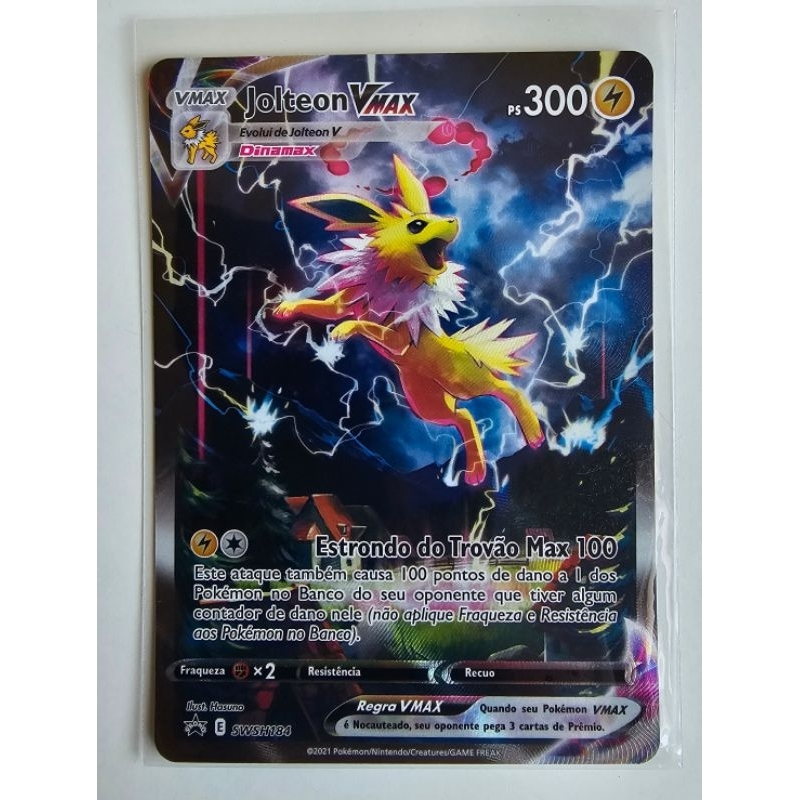 Carta Pokemon Jolteon Vmax Full Art promo SWSH184 | Shopee Brasil