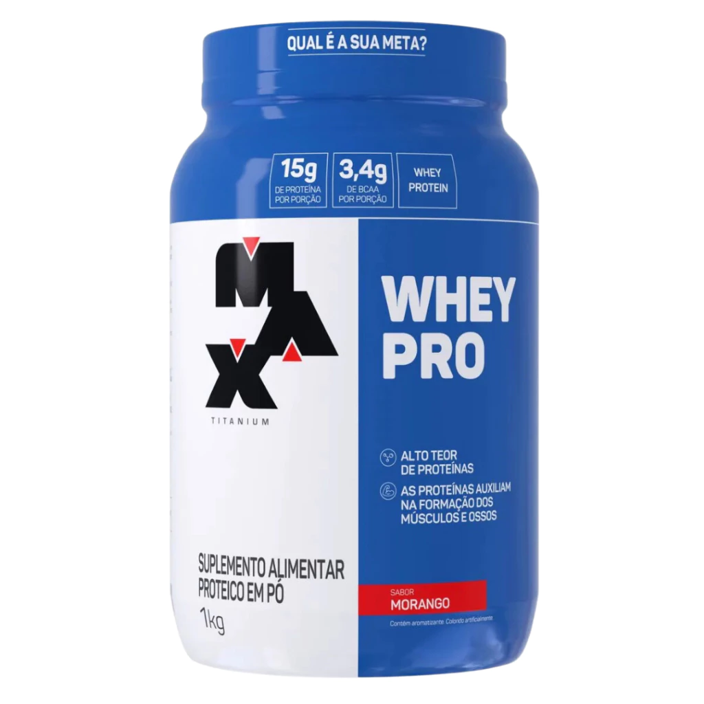 Whey Pro Protein Concentrado – 1kg – Max Titanium