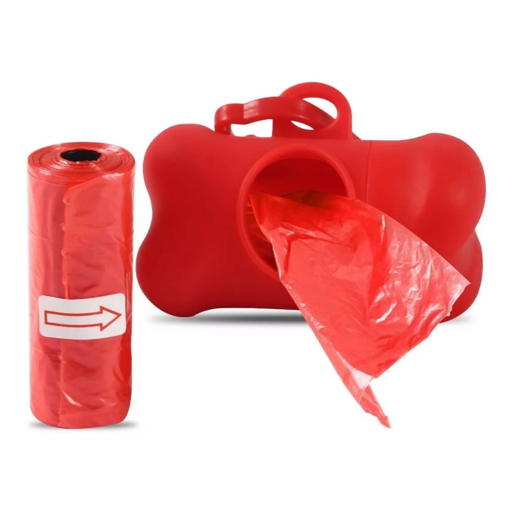 Estojo para Saco de Lixos para Pets Cata Caca Ossinho de Coleira Sacos de Fezes