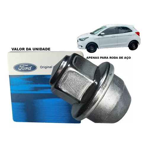 PORCA DA RODA DE ACO VALOR UNIDADE M12 X 1,5 FORD ECOSPORT FORD KA 2015 2016 2017 2018 2019 2020 2021 HATCH SEDAN