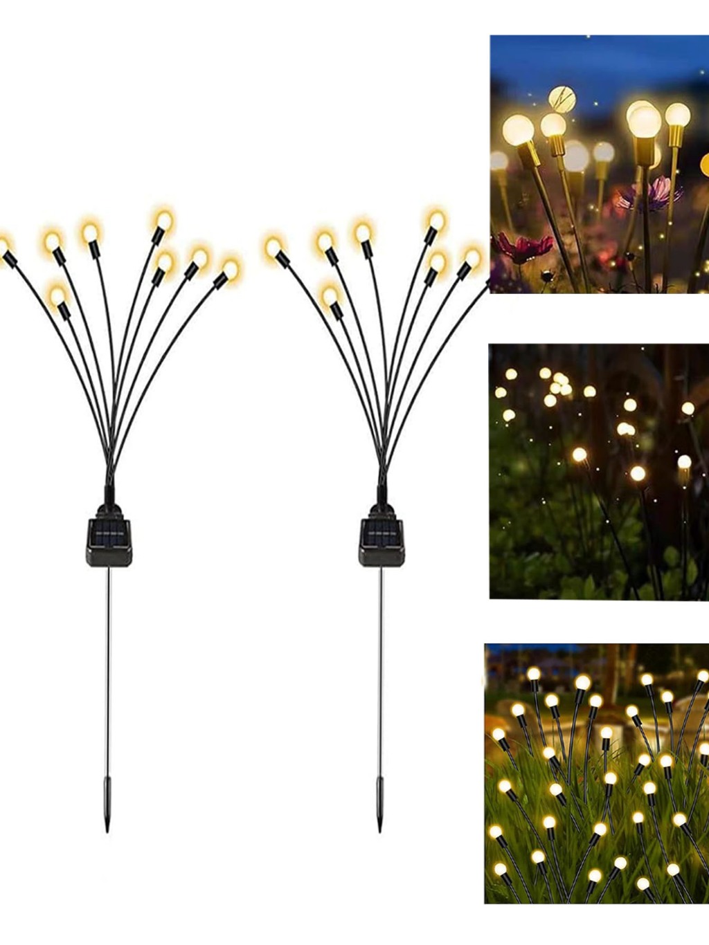2 Luminaria Solar Jardim Casa Iluminação Quintal Decorativo Shopee Brasil