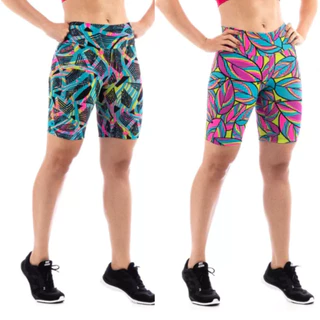 Bermuda Short Ciclista Feminino Academia Estampada P ao G3