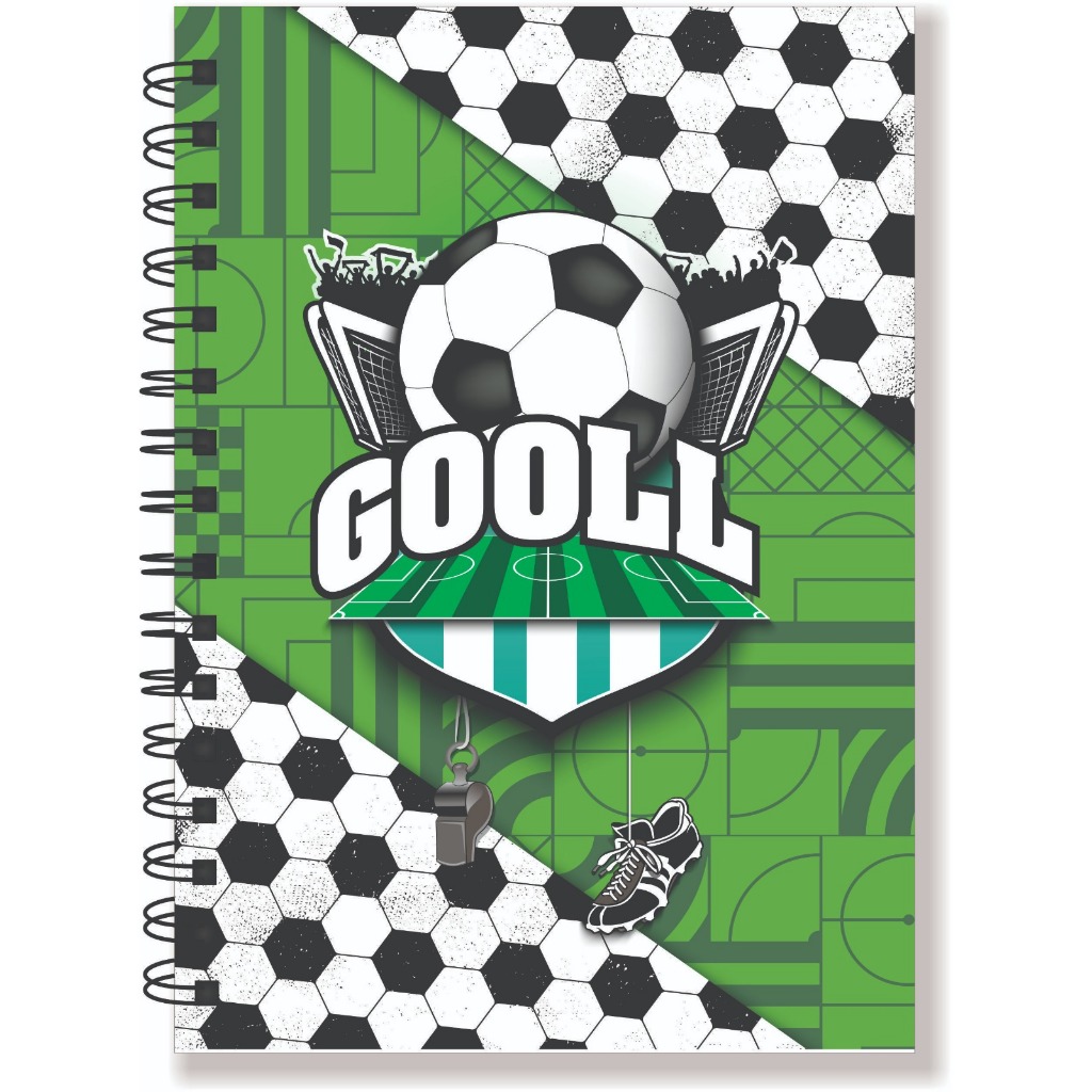 CADERNO MASCULINO FUTEBOL COM PAUTA TAMANHO 15X21CM | CAPA DURA ...