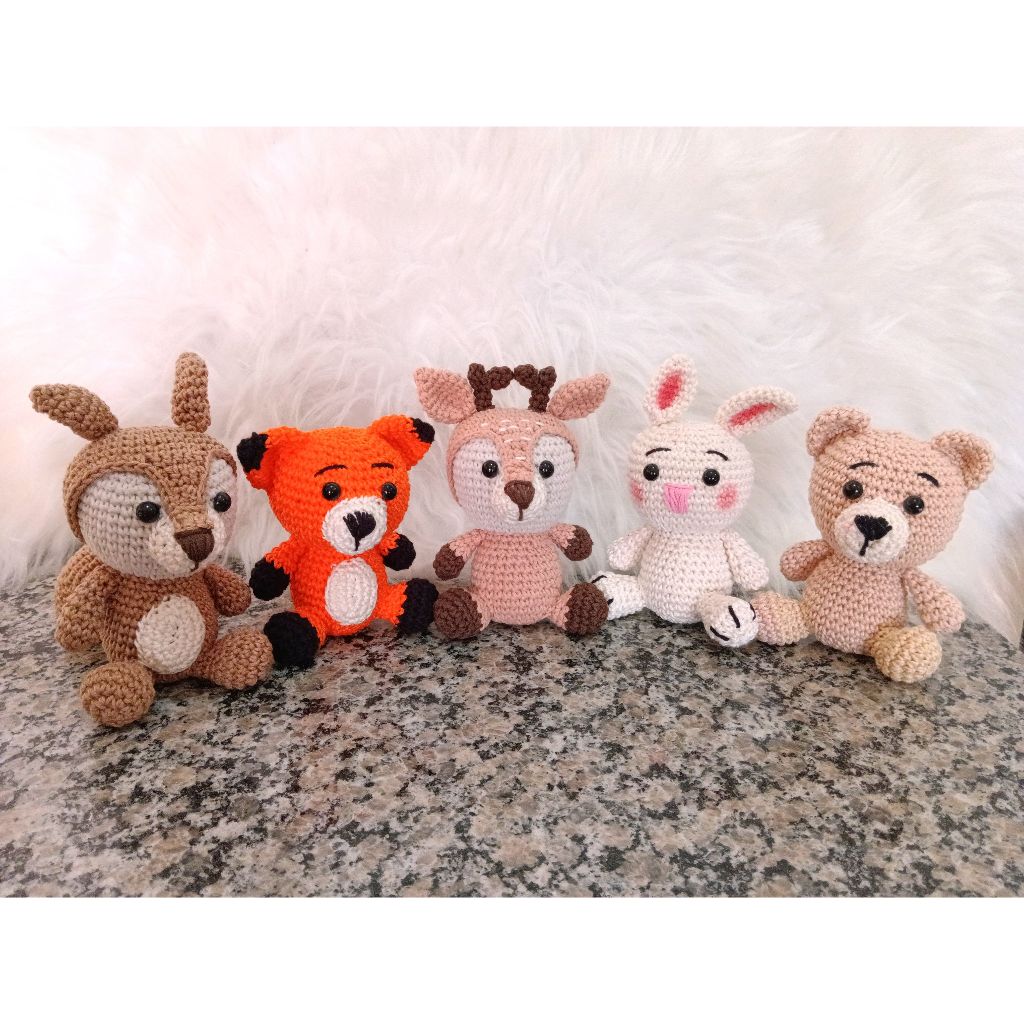 Amigurumi Animais do Bosque / Floresta (Unidade)