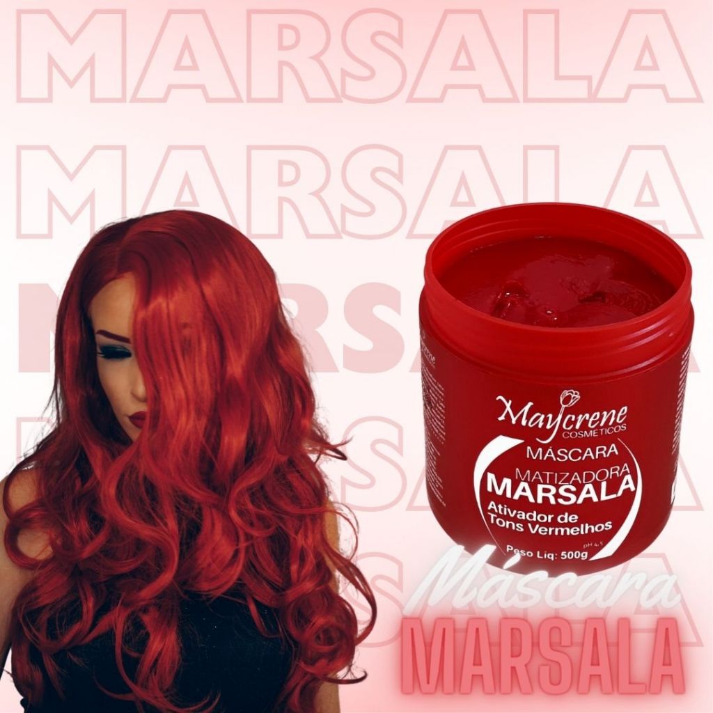 Máscara Tonalizante 250g Pigmentante Ativadora de Tons Cabelo Red Vermelho