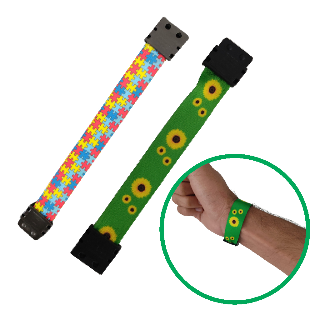 Pulseira Girassol ou Quebra Cabeça: Identificação para Deficiências Ocultas e Autismo | 1 unid.