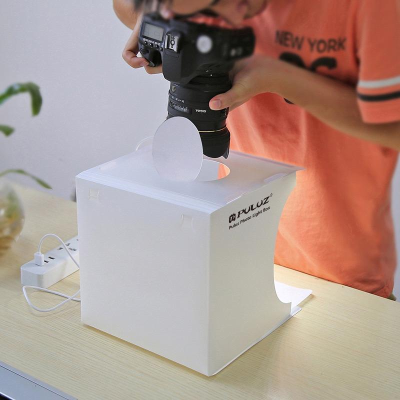 Mini Estudio Fotográfico Com Luz Led Photo Studio Usb Portatil Foto