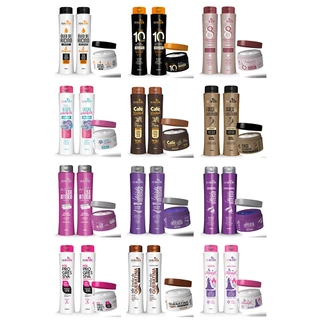 30 Produtos de Cabelo (10 Kits) Shampoo, Condicionador + Máscara