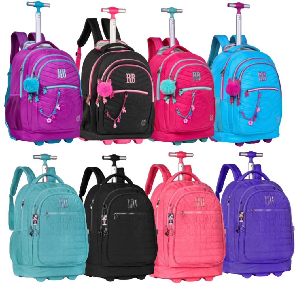 MOCHILA DE CARRINHO RODINHA FEMININA REBECCA BONBON CLIO RB24023/ RB2421