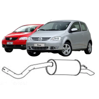 Escapamento Silencioso Traseiro Volkswagen Fox 1.0 8v 2003 até 2008