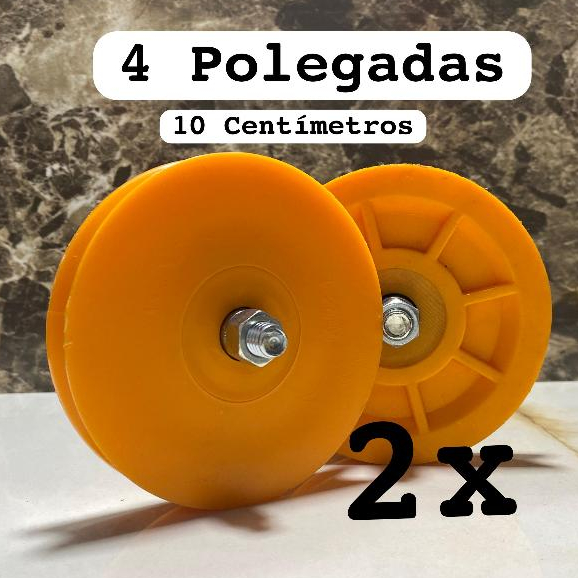 Rondana Rodinha de Portão Nylon 4 Polegadas 10 cm 2 Unidades