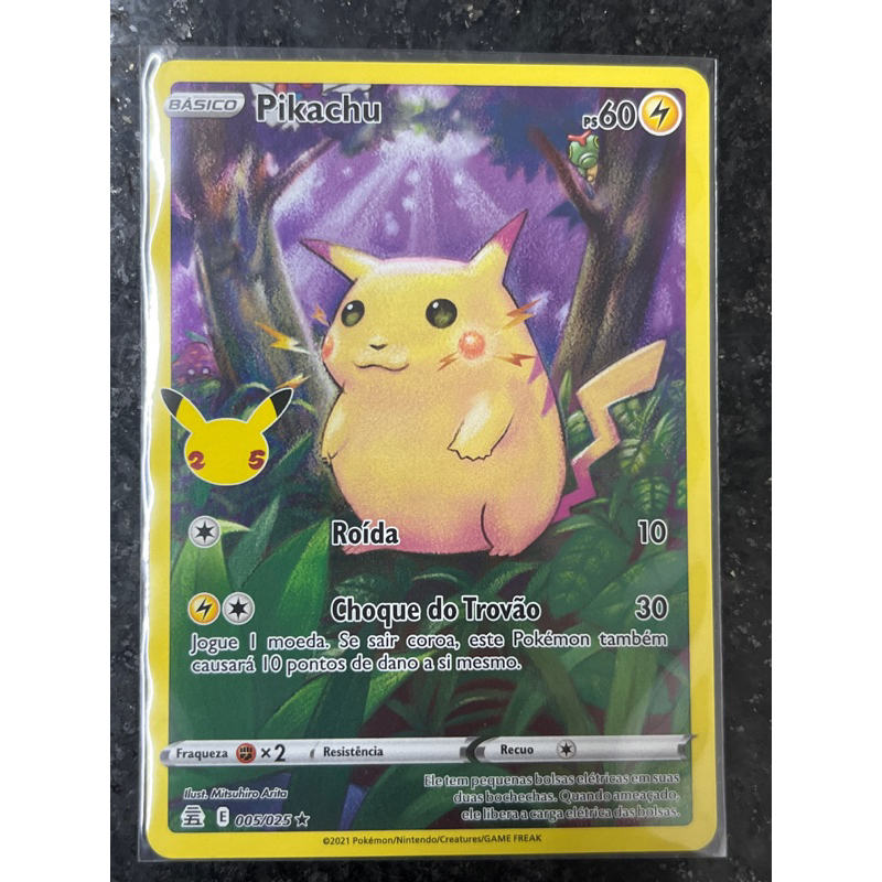 Pikachu, pokemon elétrico. Valor R$1,00 (1 unidade)